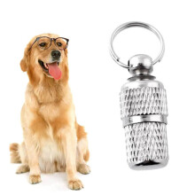 Pet ID Barrel Tags 6Pack Rings Included for Dog and Cat Collars Lightweight Address Name Label Tubes