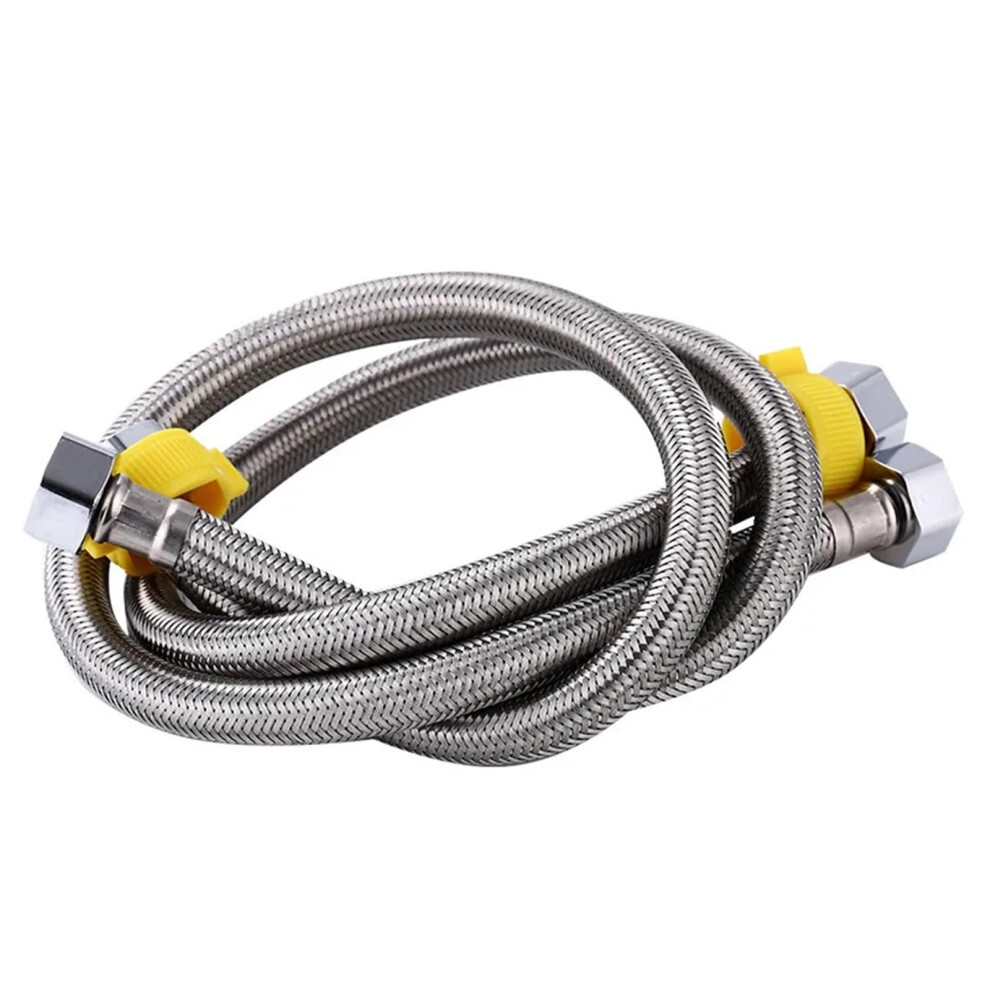2Pcs 1/2 Inch Flexible Faucet Supply Lines Braided Water Hose 100Cm Leakresistant Connector For Kitchen And Bathroom 9164114189516