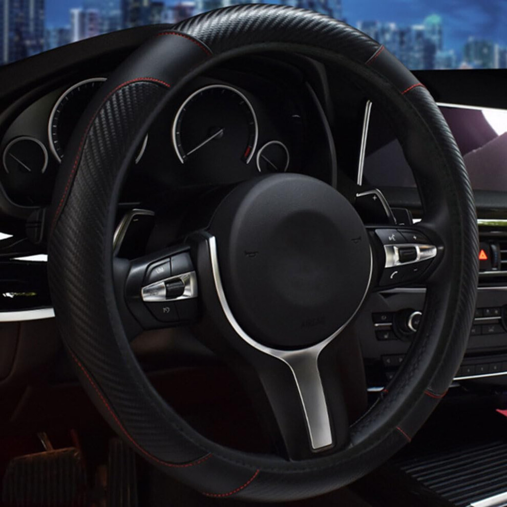 Leather Steering Wheel Cover Antislip Breathable Protector For Mercedes Benz Bclass W245 Black 9199774922029