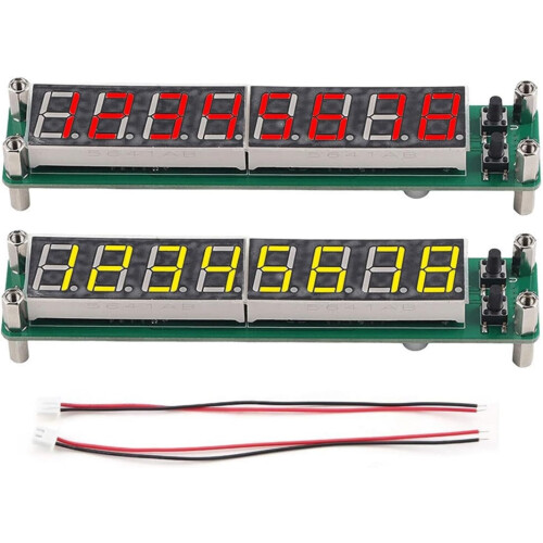 Digital RF Frequency Meter PLJ8LEDR 0.1MHz2.4GHz Dual Channel LED Display Compact Electronics Lab Testing Red 2