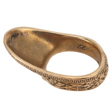 Universal Brass Archery Thumb Ring 22mm Shooting Finger Protector with Rope