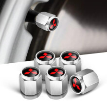 Car Tire Valve Caps Dustproof RustResistant Weatherproof 4pcs Set for Mitsubishi Ralliart