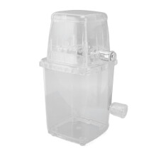 Shaved Ice Machine, Manual Ice Crusher for Home Bar and Party Use, Stainless Steel Blades for Efficient Ice Crushing, Transparent Body for Visual