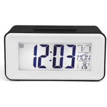 Talking Alarm Clock, Battery Operated with Full Calendar and Sound Control Activation for a Gentle Start to Your Day