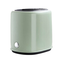 Universal 2 in 1 Knife Block and Utensil Holder for Kitchen Countertop with Glossy Retro Finish Green