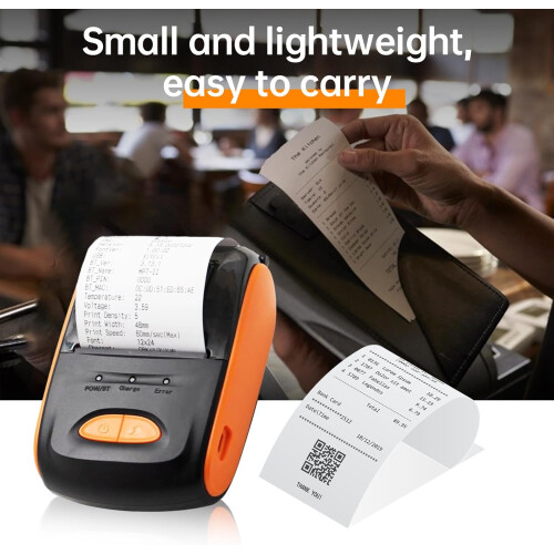 Portable Receipt Printer 58mm Bluetooth Thermal Wireless Ink Printing for Android iOS Retail 1