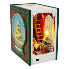 Small House Building Kit Christmas Miniature House Kit With Furniture Indoor Living Room Bedroom Kitchen Decor Model