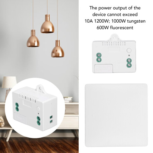 Wireless Light Switch Receiver Kit, 433MHz, Self Powered, White 1