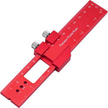 Aluminum Pocket Rule For Woodworking, Precision Metal Rule, Metric And Inch Measuring, Adjustable Sliding H160