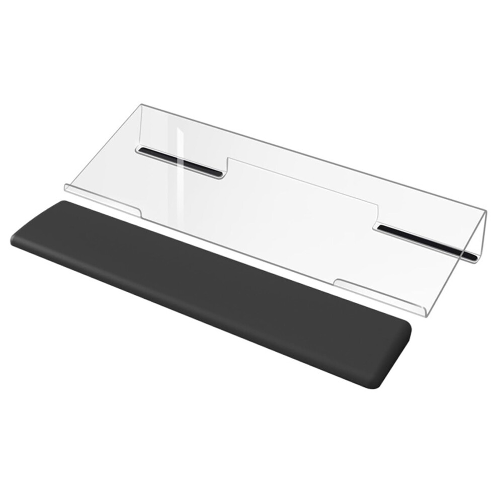 Ergonomic Acrylic Keyboard Stand With Wrist Support And Antislip Strips For Desk Laptop 9187378846698