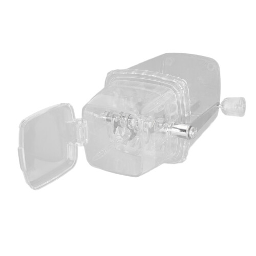Portable Manual Ice Crusher Hand Crank Snow Cone Maker Transparent