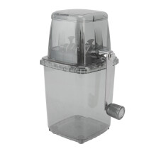 Shaved Ice Machine, Manual Ice Crusher for Home Bar and Party Use, Stainless Steel Blades for Efficient Ice Crushing, Transparent Body for Visual