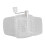 Portable Manual Ice Crusher Hand Crank Snow Cone Maker Transparent 8