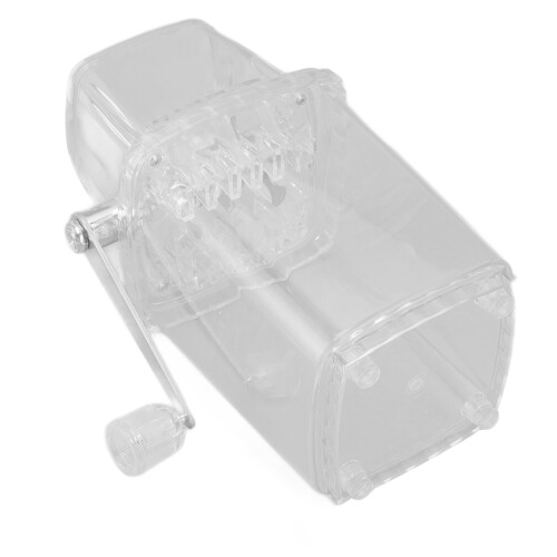 Portable Manual Ice Crusher Hand Crank Snow Cone Maker Transparent 2