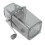 Compact Manual Ice Crusher Shaver - Hand Crank Snow Cone Maker Grey 7