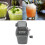 Compact Manual Ice Crusher Shaver - Hand Crank Snow Cone Maker Grey 11