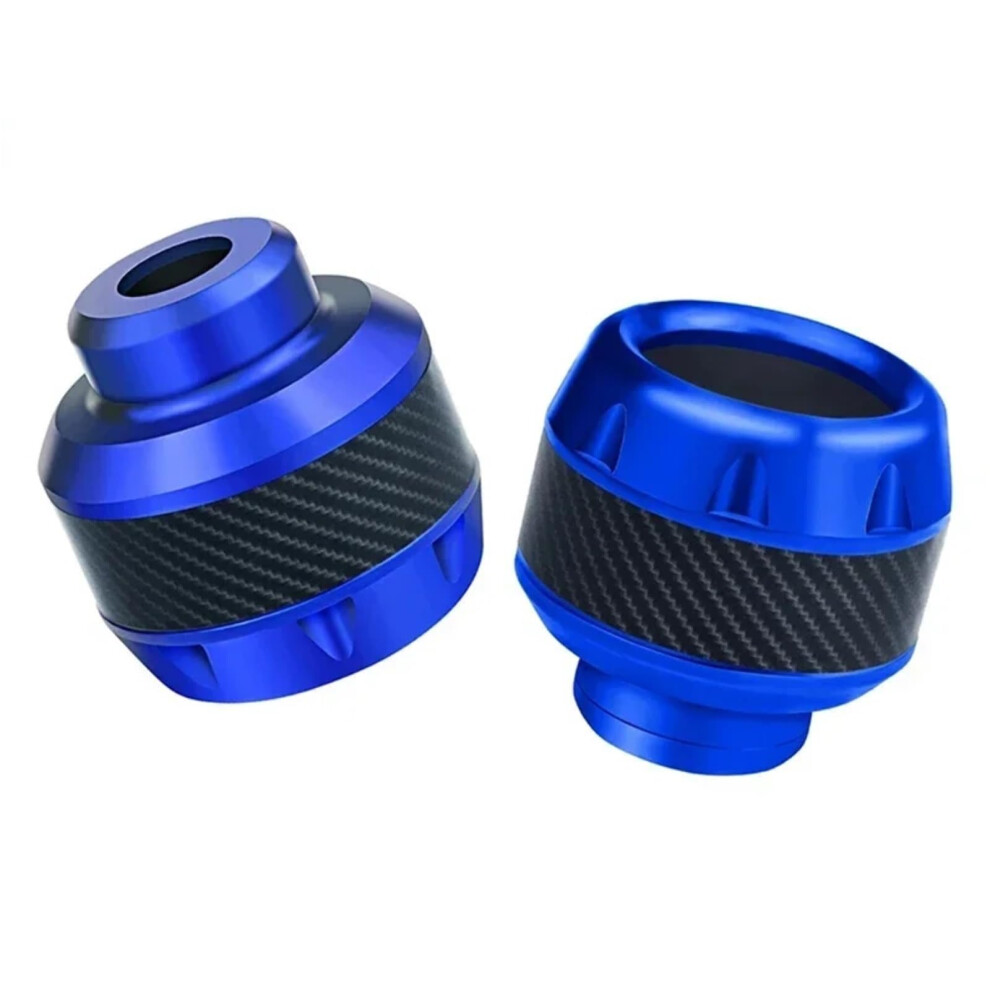 Slider Crash Protector Universal Motorcycle Scooter Front Fork Wheel Guard Pads 2Pcs Blue 9347817349641