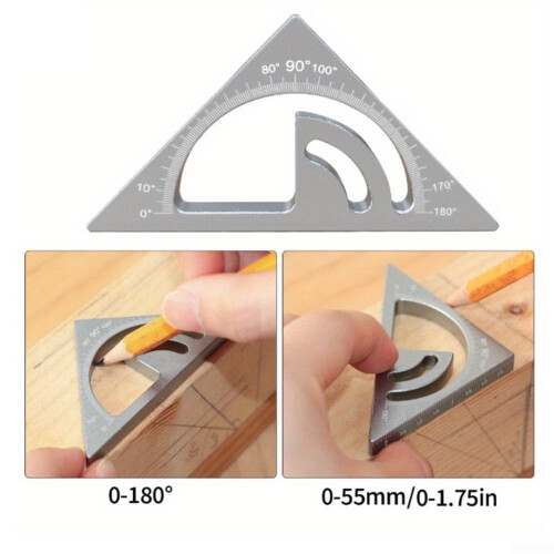 Multi Angle Ruler With Built In Dowel Pin For Stability For Drawing And Measuring 2