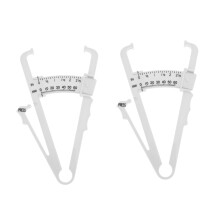 Skinfold Caliper Body Fat Tester 2Pack Men Women Handheld Fat Measuring Tool White Scale Accurate Waist Arm Hip Leg