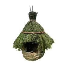 Handmade House Bird Nest Outdoor Natural Hanging Finch Nest For Small Birds With Comfortable Rest Fence Decoration