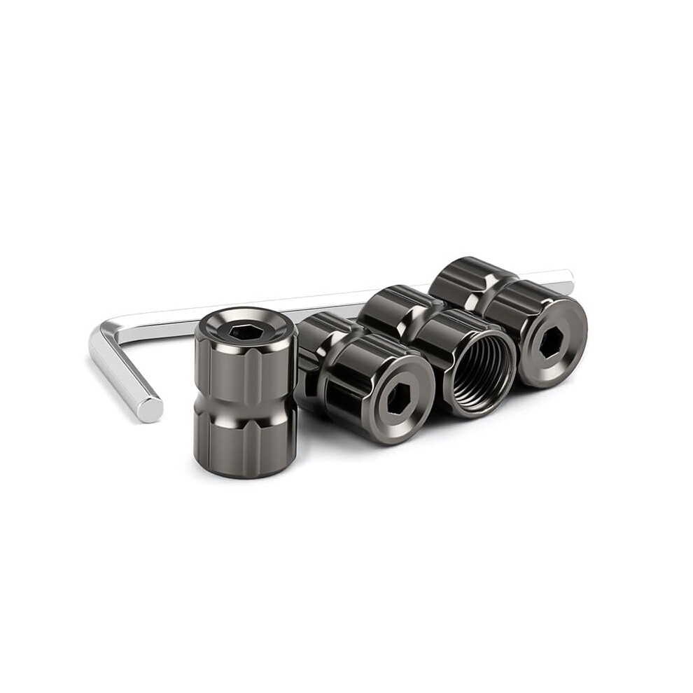 Tire Valve Stems Caps 4Pack Stainless Steel With Rubber Seal For Cars Motorcycles 9347817460162
