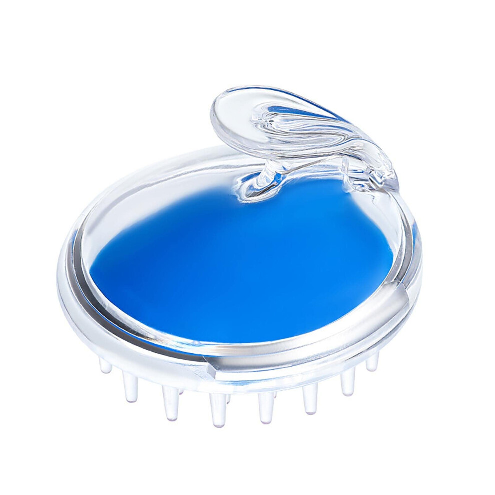 Blue Scalp Massager Shampoo Brush With Soft Silicone Bristles For Deep Root Cleansing And Circulation Â