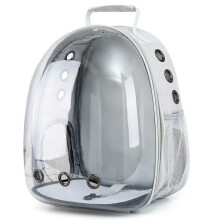 Travel Transparent Pet Cat Carrier Bag For Cats And Small Dogs, Outdoor Portable Backpack, Breathable Grey