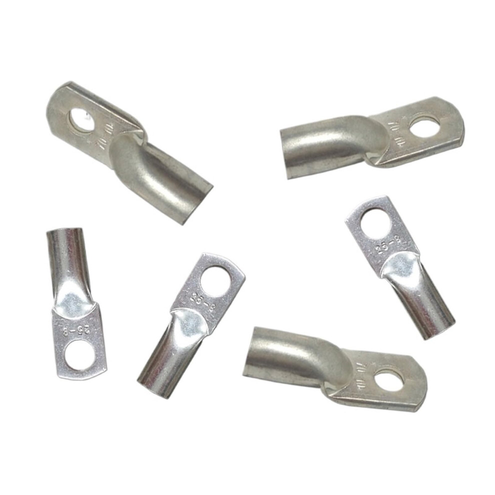 10Pcs 610Mmâ² Copper Cable Lug Ring Terminals For Power Wire Secure Connection Easy Crimp 9199774924641
