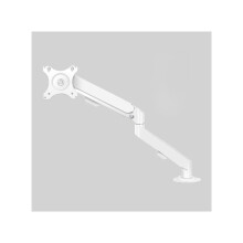 Monitor Stand Single Monitor Arm Gas Spring Adjustable Fits 1730Inch Flat Or Curved Monitors Up To 19.8 Lbs White
