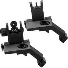 Flip Up Iron Sights 45 Degree Offset Rapid Transition Backup for Picatinny Rail