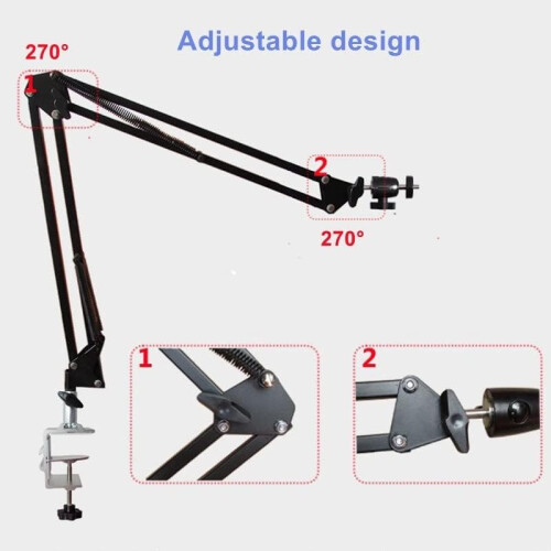Speaker Stands MultiAngle Adjustable Folding Metal Universal DesktopCeiling Mount Projector Camera ModelB100cm 1