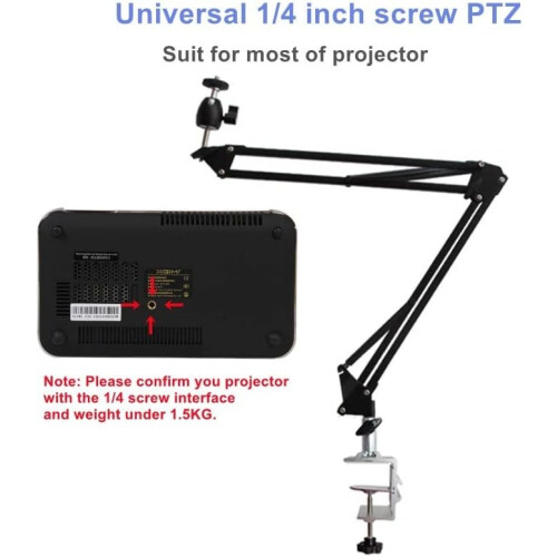 Speaker Stands MultiAngle Adjustable Folding Metal Universal DesktopCeiling Mount Projector Camera ModelB100cm 2