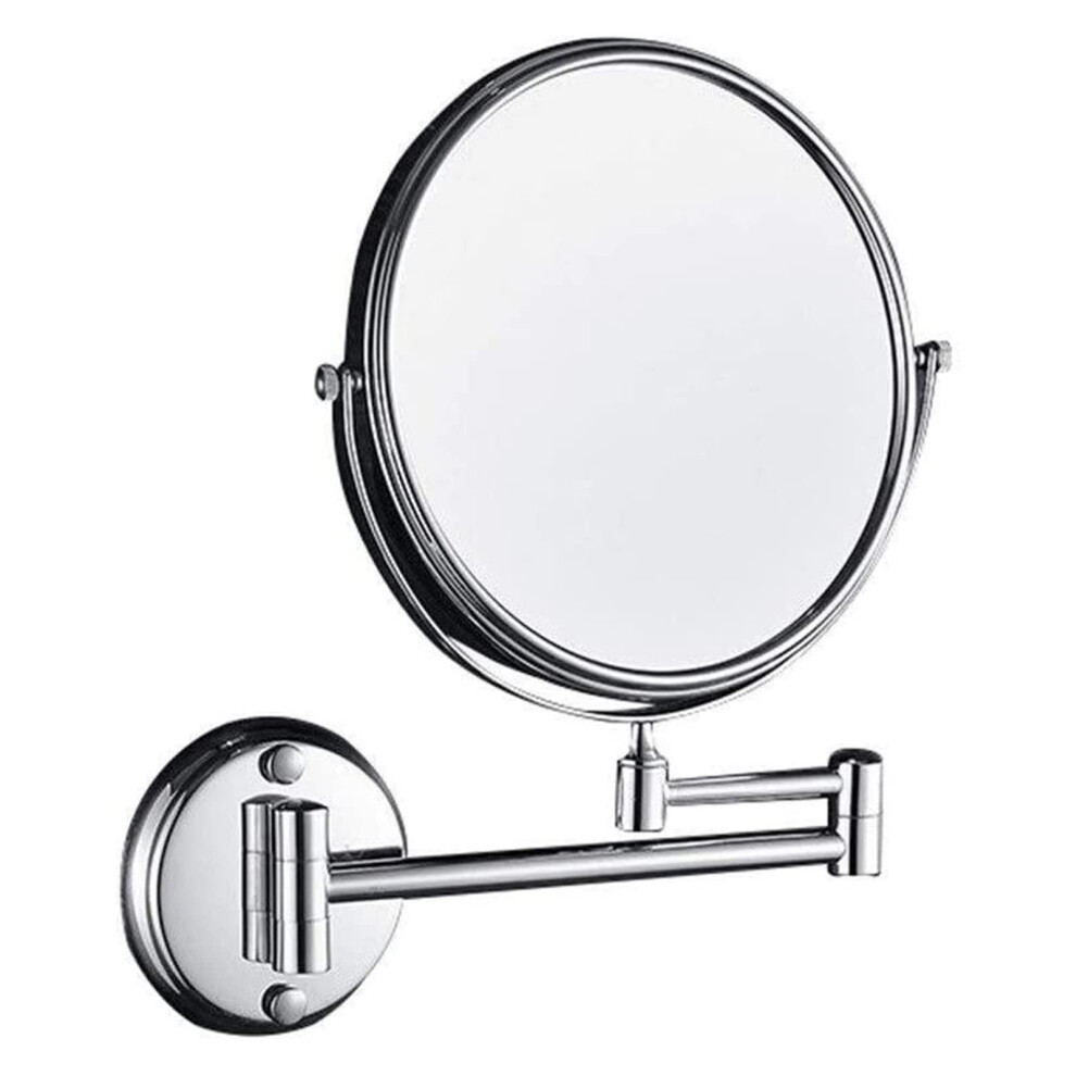 Wall Mounted Makeup Mirror 6 Inch Double Sided 3X Magnification 360 Rotating Bathroom Vanity