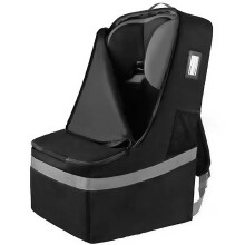 Car Seat Travel Bag 18x18x28in Waterproof, Large Car Seat Bag With Padded Backpack Straps For Airplane Travel