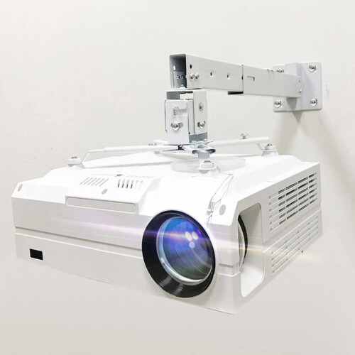 Speaker Stands Projector Stand Wall Mount Bracket Ceiling Fixed Hanger 16.92in Square Tube White Home Studio 1
