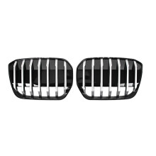Silver Främre Stötfångare Njurgrill för  G08 IX3 2020-2023 M Stil Luftintagsgaller Bilracinggaller Body Kit