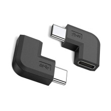 2Pcs/Set 90 Degree Right Angle USB 3.1 Type C Male to Female Converter USB-C Adapter for  Phone Portable Connector