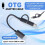 2 in 1 USB 3.0 OTG Adapter Cable Type-C Micro-USB to USB 3.0 Interface Converter for Cellphone Charging Cable -Black 2