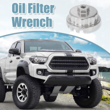 ÖL Filter Kappen SchlüSsel 14 FlöTen 4 Schlitze Demontagewerkzeug für Camry RAV4 Highlander 2.5L 5.7L Motor, Silber Weiß