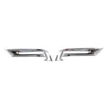 Car Chrome Silver Front Bumper Lower Grille Trim Strips Fog Light Frame Cover Trim for HRV HR-V 2021 2022 2023