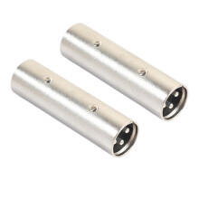 XLR Hane Till Hane-Adapter, XLR 3-Stift Hane Till 3-Stift Hane-Kontakt, Mikrofonadapter -2-Pack
