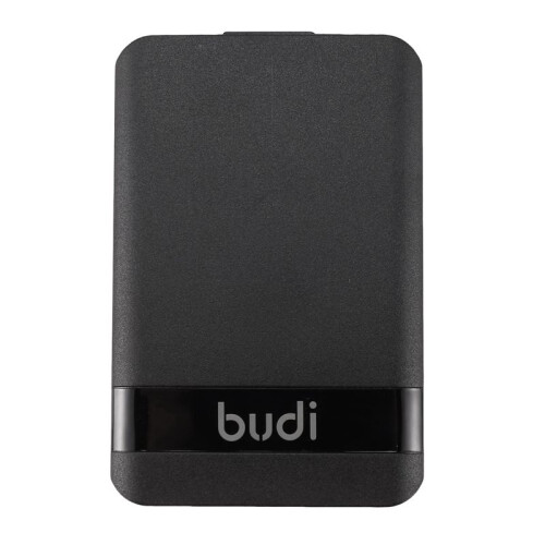 BUDI Multi-Function Universal  Adapter Card Storage Box 15W Wireless Charging for  Travel Portable Storage Bag 1