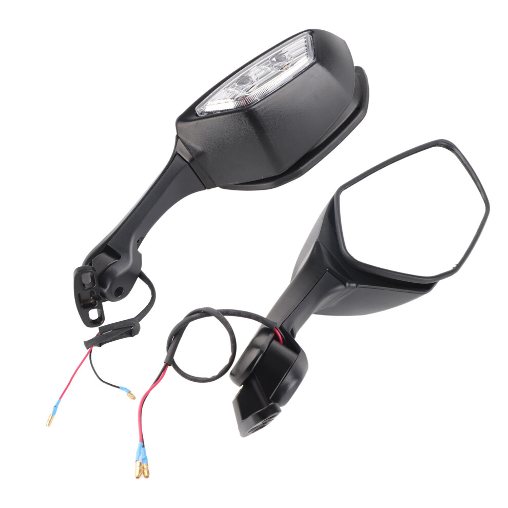Motorcycle Rear View Mirrors With Led Turn Signal Lights For Zx10r 2011Â2015 8171374923676