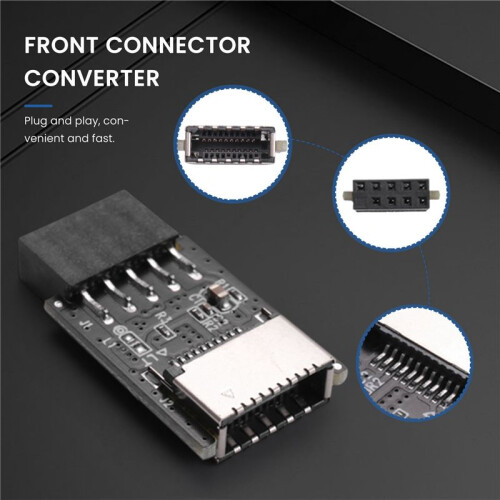 Motherboard USB2.0 9Pin to TYPE-C A-KEY Front Connector Converter USB3.2 TYPE-E Interface Header Adapter Extender Card 2