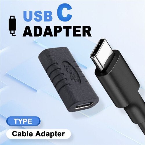 USB C Adapter Female to Female Type C Adapter Straight Tiny USB-C Adaptor USB 3.1 Type-C Connector Converter 1