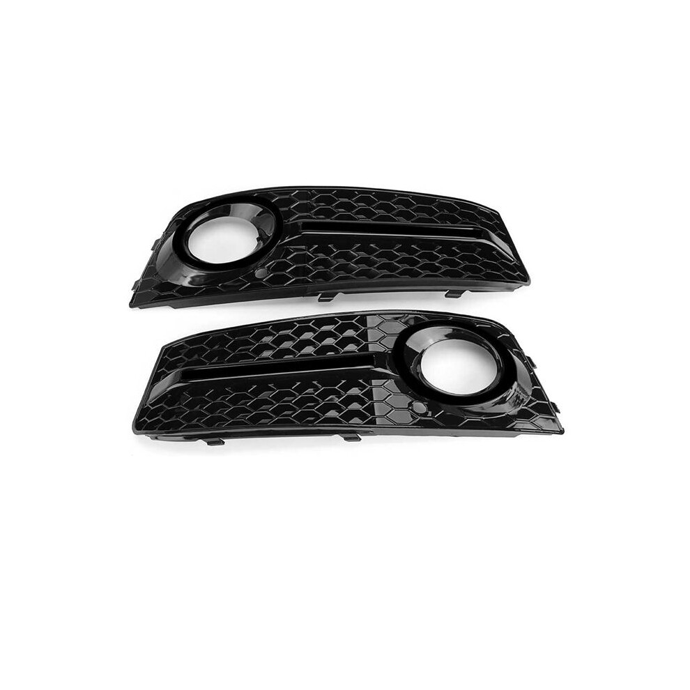 Car Front Fog Mesh Grille Cover For A4 B8 2009-2011 Fog Lamp Honeycomb Grille Cover Black/Light 6031475258751
