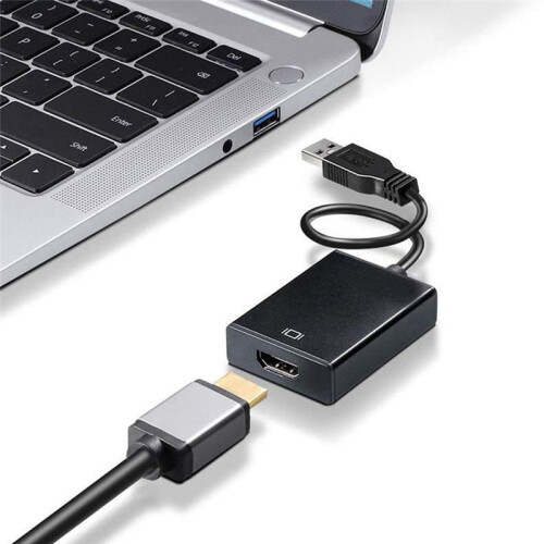 Multi-Functional Convenient HD 1080P Audio/Video Computer Driver USB to -Compatible Converter,Black 2