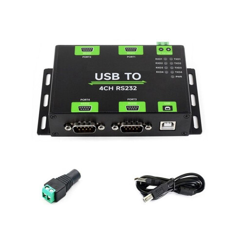 Convertitore Industriale Isolato da USB A 4CH RS232 Adattatore da USB A Seriale FT4232HL Chip Wind/Linux/Android, Porta RS232 Maschio