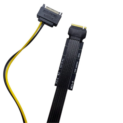 Silver-Plated M.2 for NVME to U.2 U.3 Solid State Drive SSD Adapter PCI-E 4.0 GEN4 High Speed Riser Extension Cable(C)