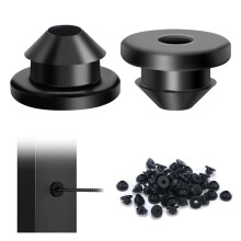 Stainless Steel Wire Rope Sleeve Cable Railing Fitting Protective Grommet Black Rubber Pad 229.63g